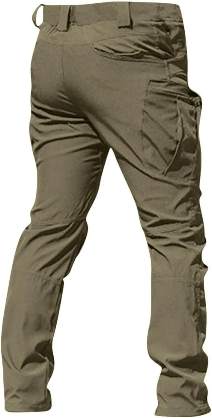 SERYU Mens Tactical Cargo Pants Water Resistant Ripstop Cargo Pants Military Fan Multi Pocket Overalls Outdoor Apparel