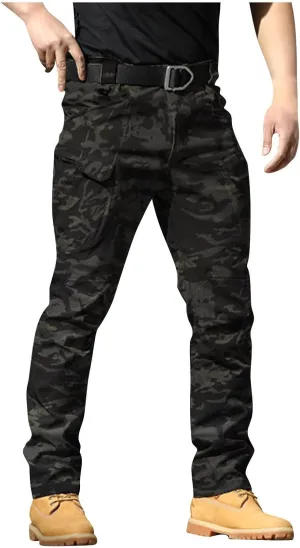 SERYU Mens Tactical Cargo Pants Water Resistant Ripstop Cargo Pants Military Fan Multi Pocket Overalls Outdoor Apparel