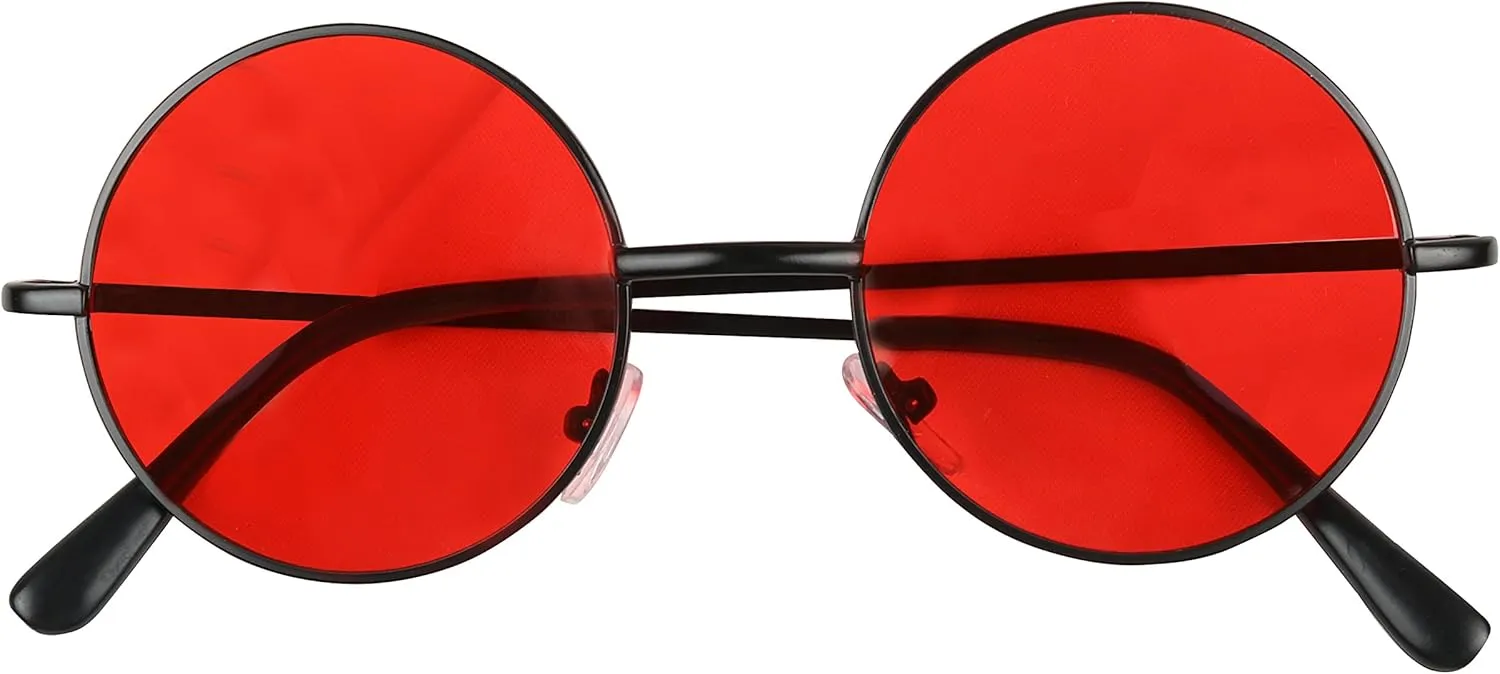 ShadyVEU Retro Round Style 70s Sunglasses Colorful Tint Groovy Hippie Mens Womens Shades