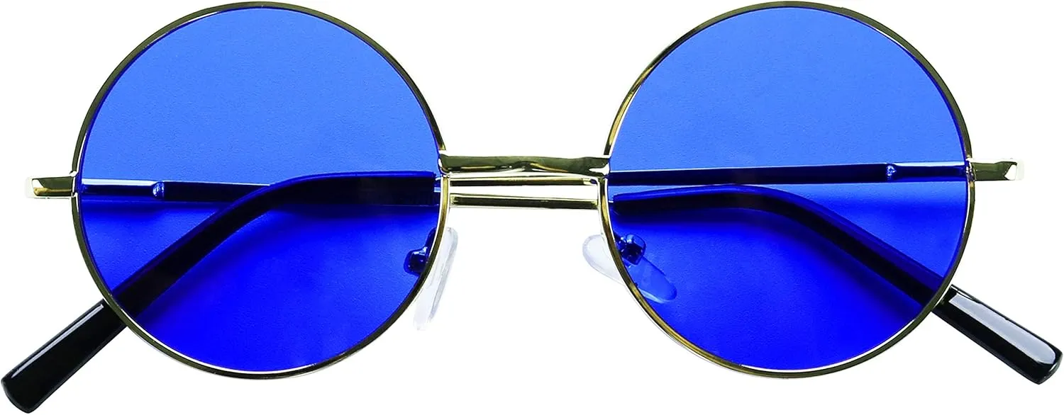 ShadyVEU Retro Round Style 70s Sunglasses Colorful Tint Groovy Hippie Mens Womens Shades