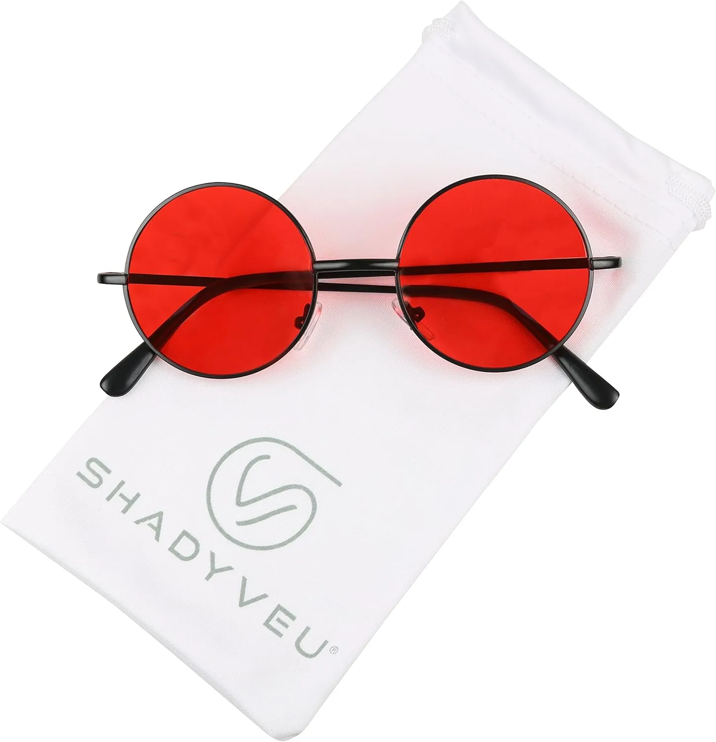 ShadyVEU Retro Round Style 70s Sunglasses Colorful Tint Groovy Hippie Mens Womens Shades