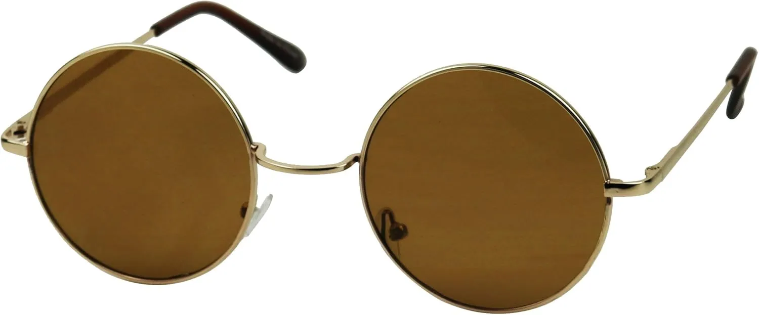 ShadyVEU Retro Round Style 70s Sunglasses Colorful Tint Groovy Hippie Mens Womens Shades