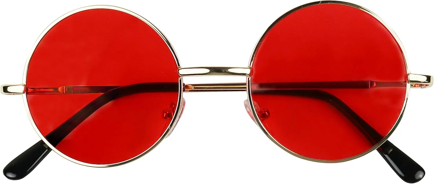 ShadyVEU Retro Round Style 70s Sunglasses Colorful Tint Groovy Hippie Mens Womens Shades