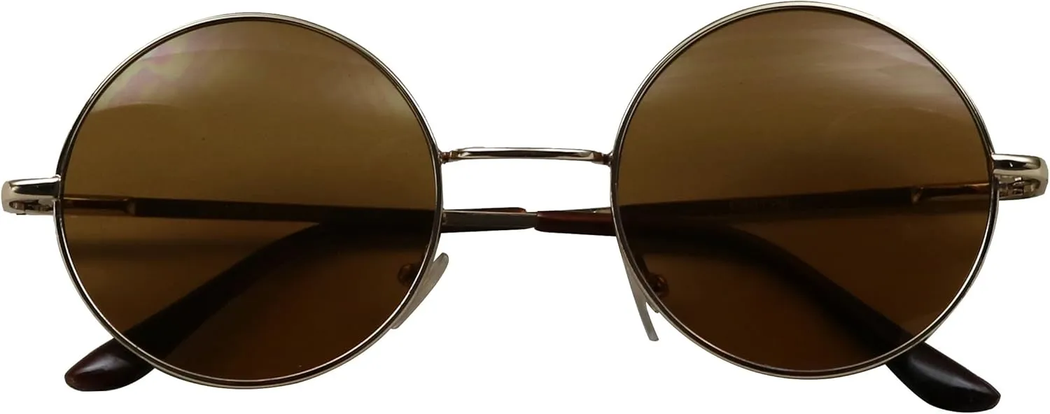 ShadyVEU Retro Round Style 70s Sunglasses Colorful Tint Groovy Hippie Mens Womens Shades