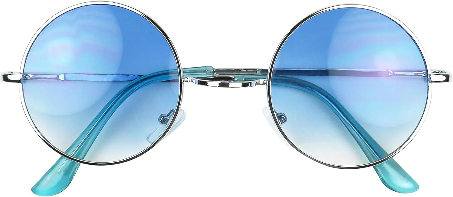 ShadyVEU Retro Round Style 70s Sunglasses Colorful Tint Groovy Hippie Mens Womens Shades
