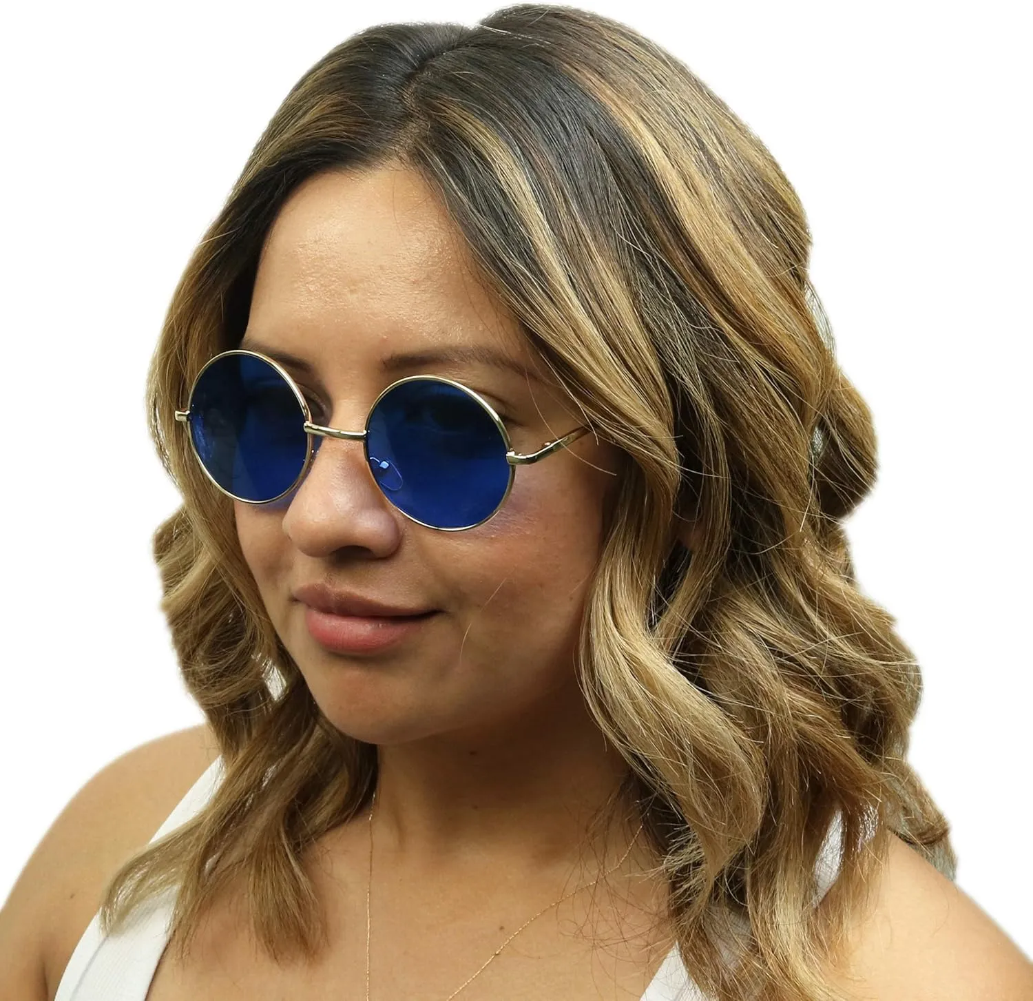 ShadyVEU Retro Round Style 70s Sunglasses Colorful Tint Groovy Hippie Mens Womens Shades