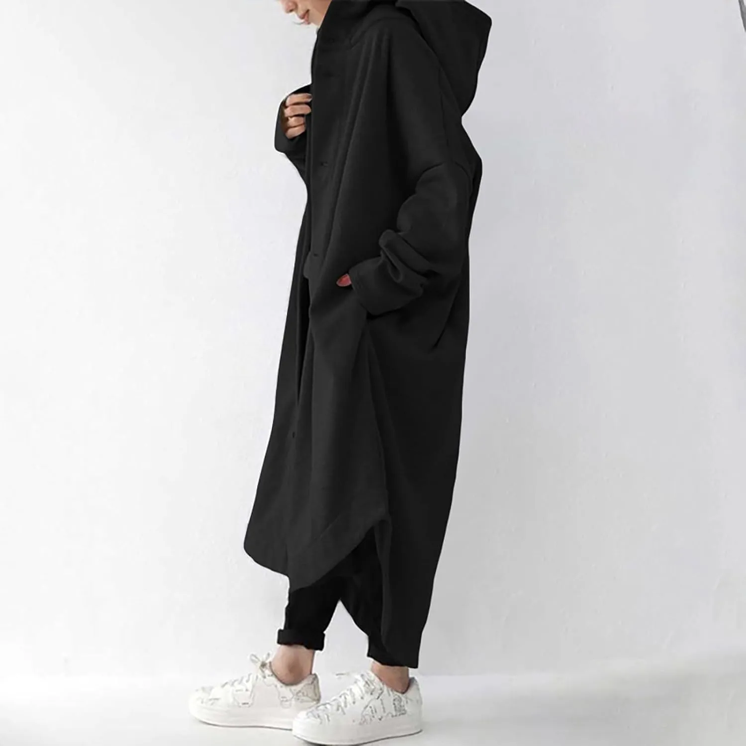SHAOBGE Light Jackets for Women plus Women'S Fashion Casual Loose Solid Color Hooded Long Pocket Long Sleeve Tall Women's