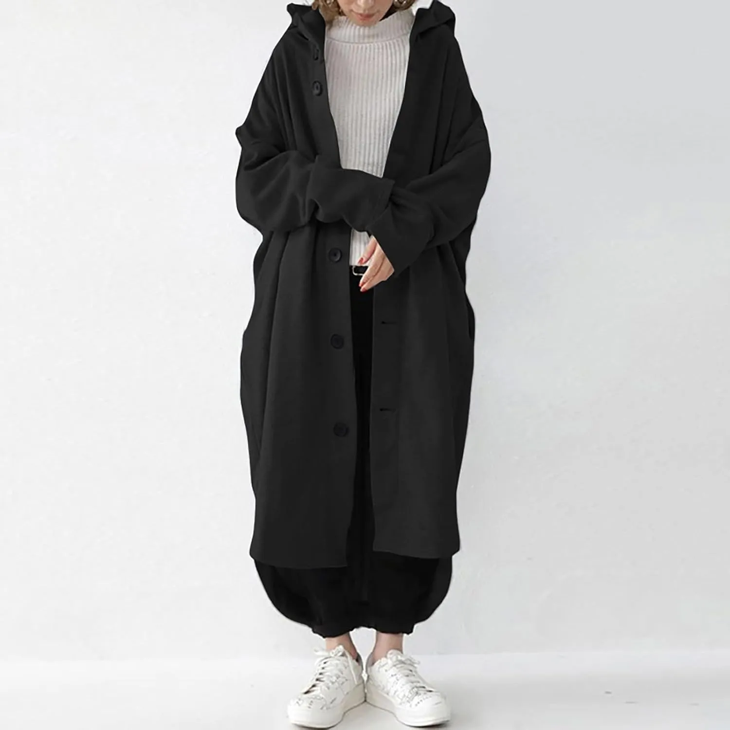 SHAOBGE Light Jackets for Women plus Women'S Fashion Casual Loose Solid Color Hooded Long Pocket Long Sleeve Tall Women's