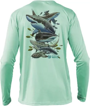 Shark Scuba Diving Shirt: UV UPF  50 Long Sleeve: Misunderstood Beauty