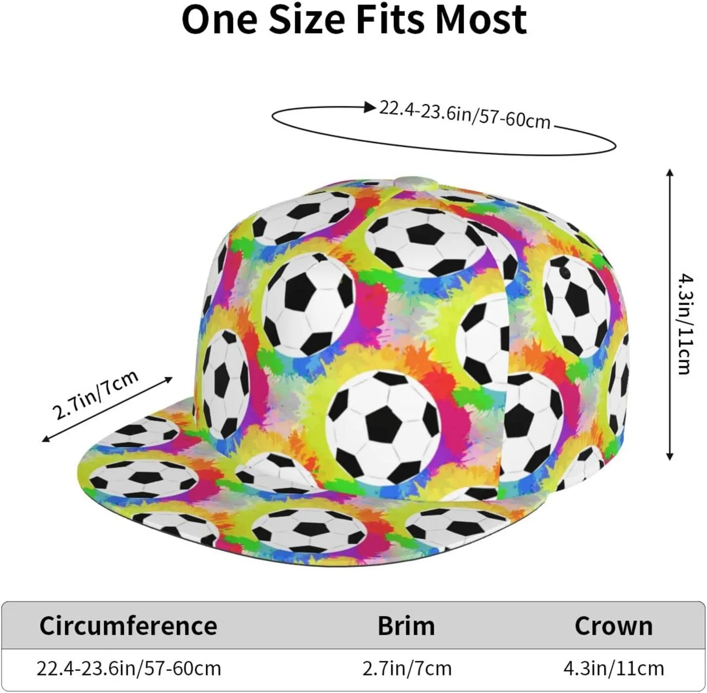 Soccer Baseball Cap Sport Adjustable Cap Flat Brim Summer Fashion Hat Men Cap for Women Men