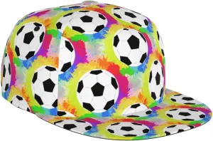 Soccer Baseball Cap Sport Adjustable Cap Flat Brim Summer Fashion Hat Men Cap for Women Men
