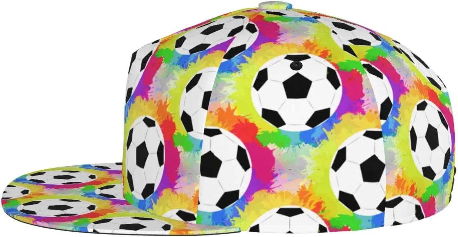 Soccer Baseball Cap Sport Adjustable Cap Flat Brim Summer Fashion Hat Men Cap for Women Men