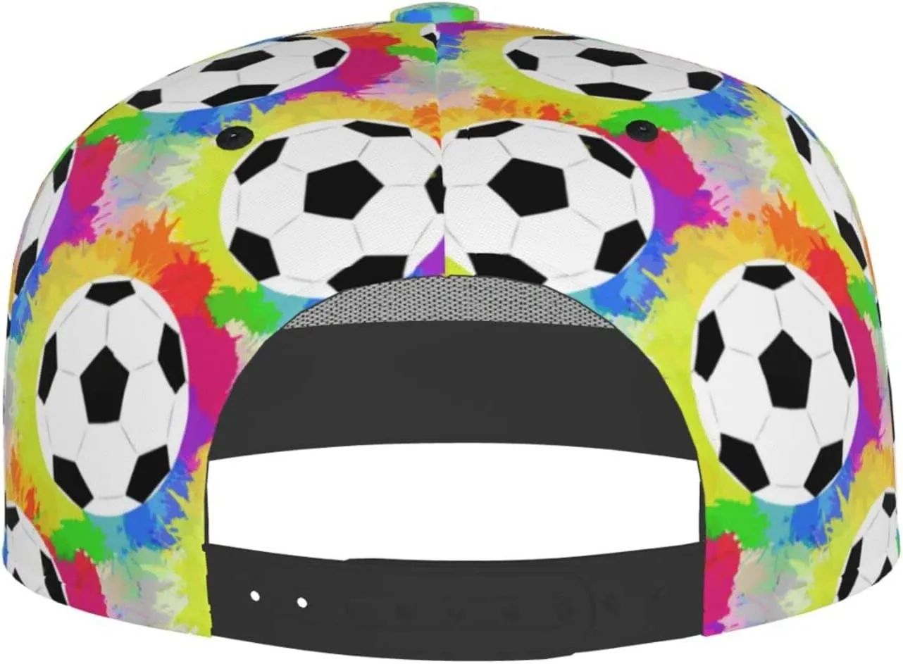 Soccer Baseball Cap Sport Adjustable Cap Flat Brim Summer Fashion Hat Men Cap for Women Men