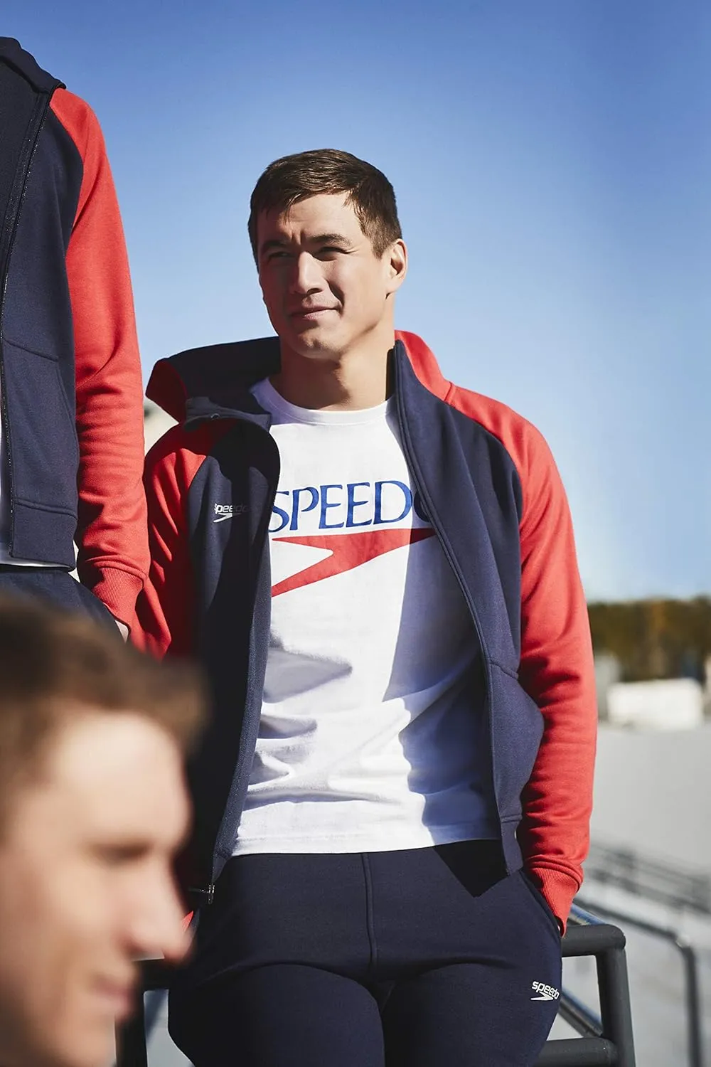 Speedo T-Shirt Long Sleeve Crew Neck Vintage