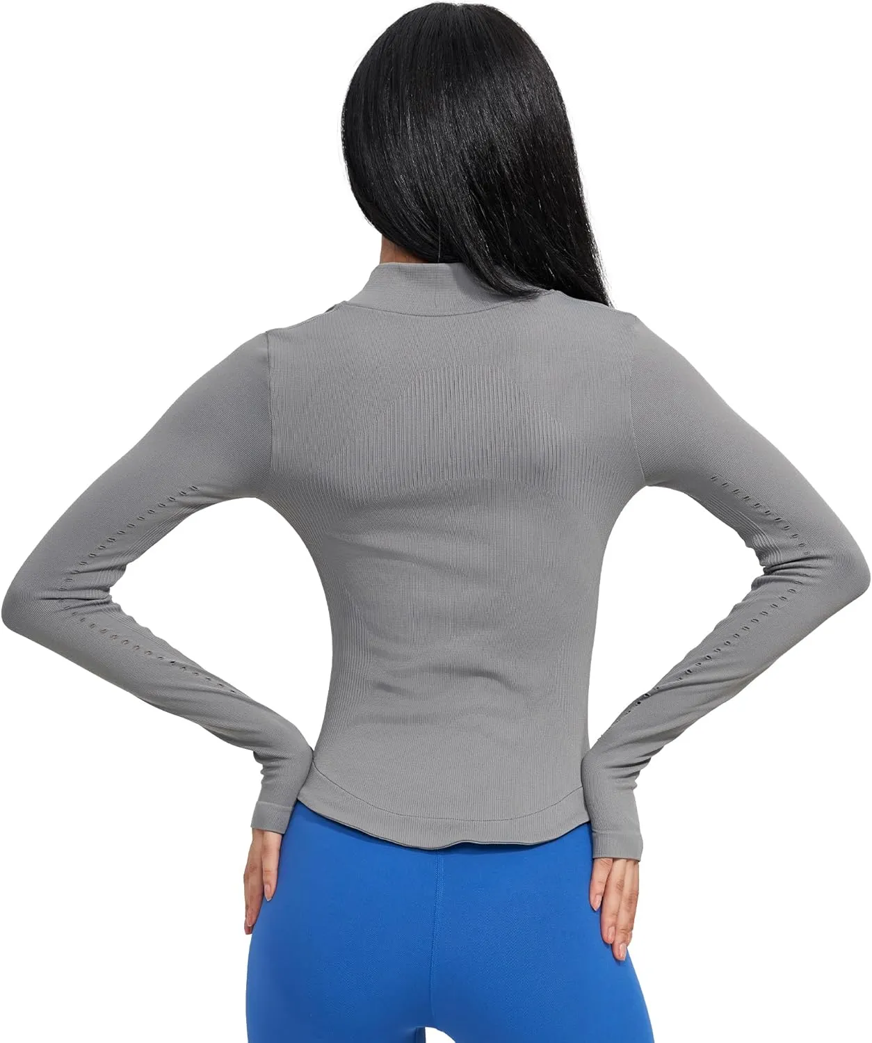 sphinx cat Womens Athletic Long Sleeve Full Zip Running Track Jacket Workout Yoga Sportwear with Thumb Holes Slim Fit