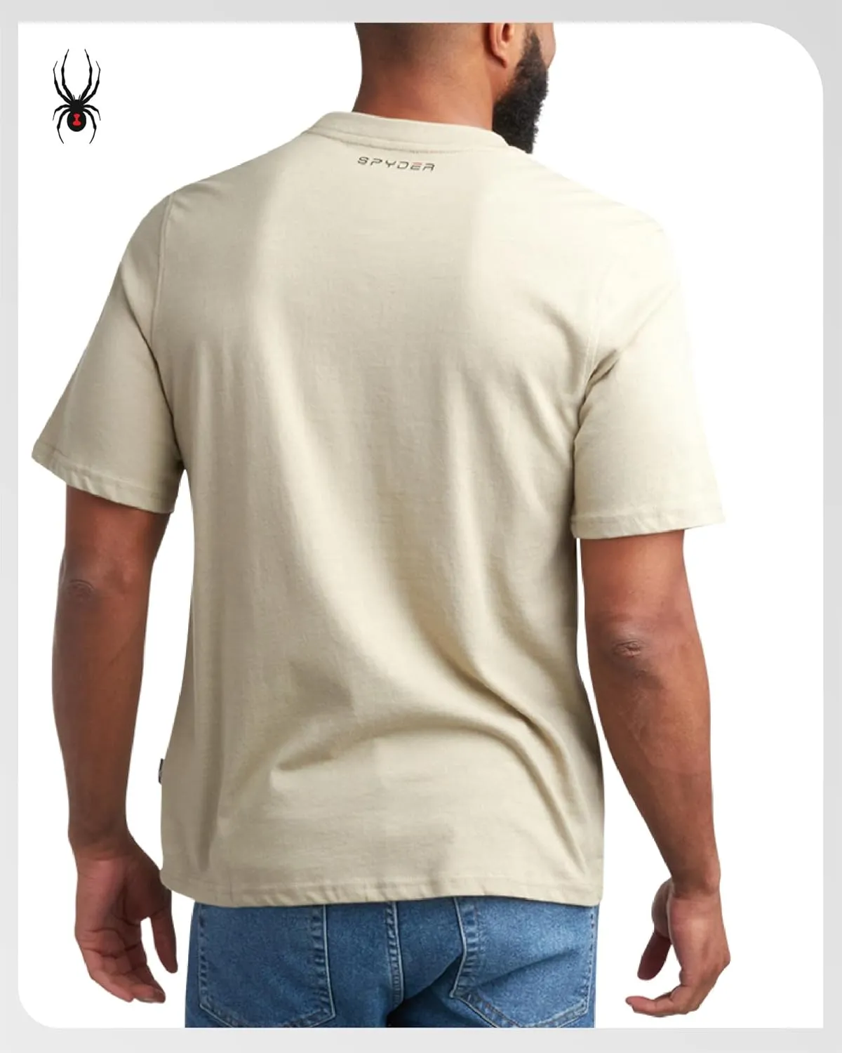 Spyder Mens T-Shirts - Soft Cotton Blend Jersey Crewneck Short Sleeve Shirts for Men, Casual Shirts for Workout & Daily Wear