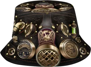Steampunk 1 Bucket Hat for Women Men Summer Outdoor Foldable Wide Brim Fisherman Hat Halloween Fishing Sun Hat