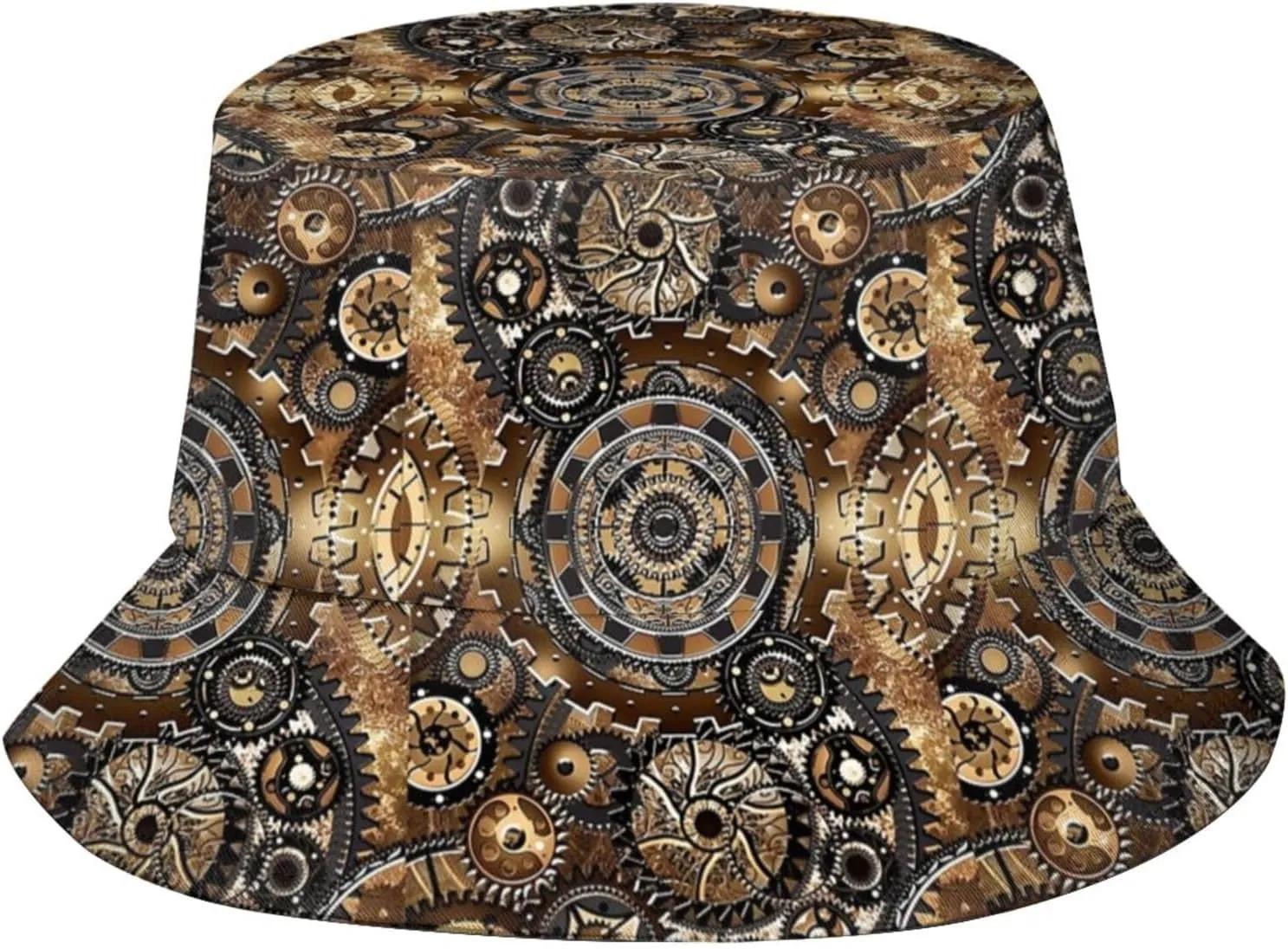 Steampunk 1 Bucket Hat for Women Men Summer Outdoor Foldable Wide Brim Fisherman Hat Halloween Fishing Sun Hat