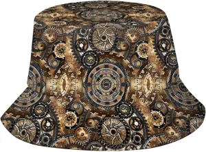 Steampunk 1 Bucket Hat for Women Men Summer Outdoor Foldable Wide Brim Fisherman Hat Halloween Fishing Sun Hat