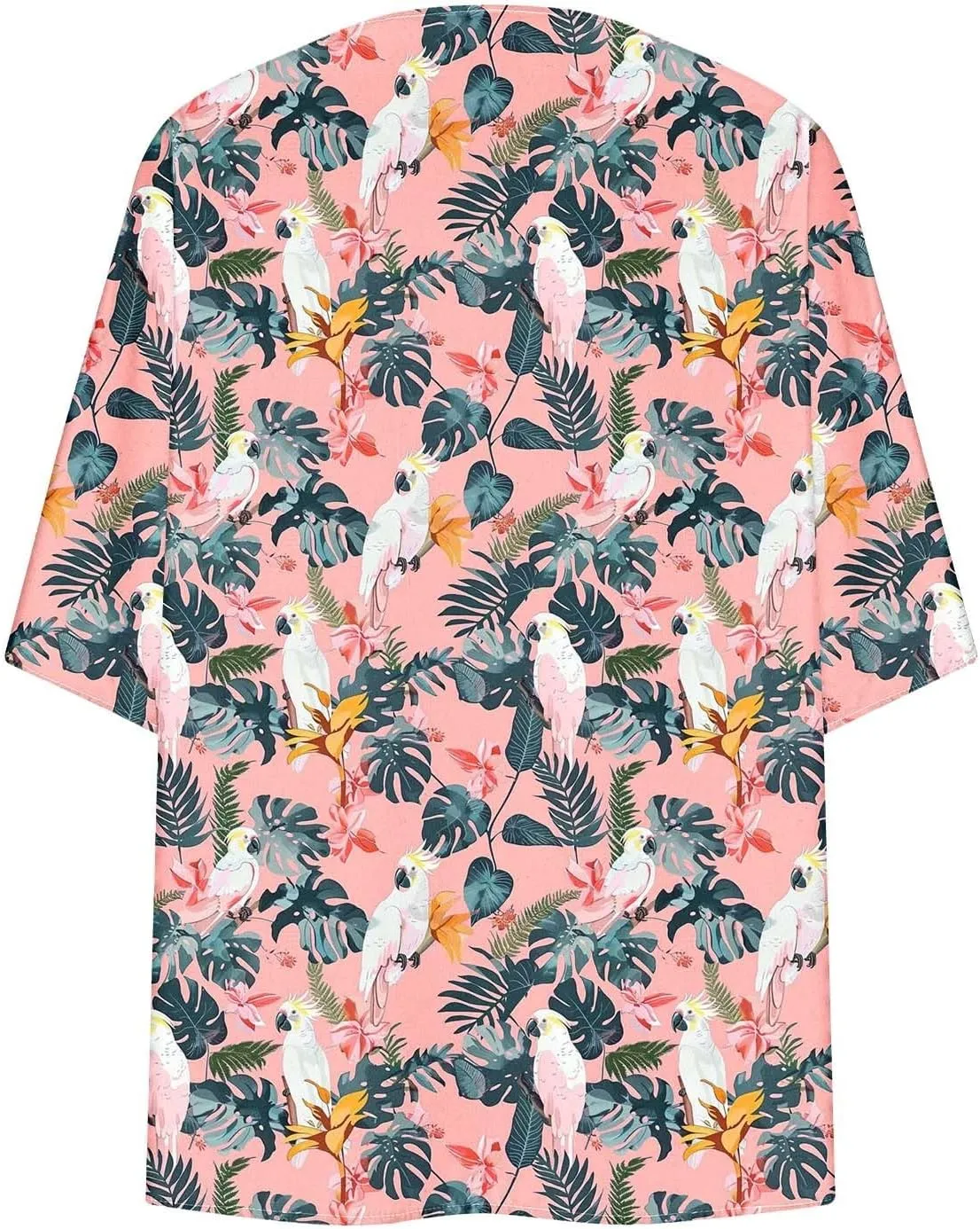 Summer Lightweight Cardigan Rash Guard for Women 3/4 Sleeve Chiffon Kimono Shrug Beach Cover Ups Floral Beach Coverup