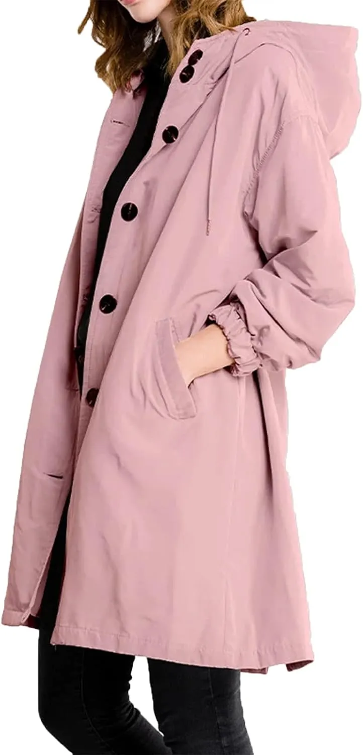 TARIENDY Rain Jacket for Women Trendy 2025 Hooded Windbreaker Lightweight Raincoat Outdoor Hiking Sportswear Travel Jacket
