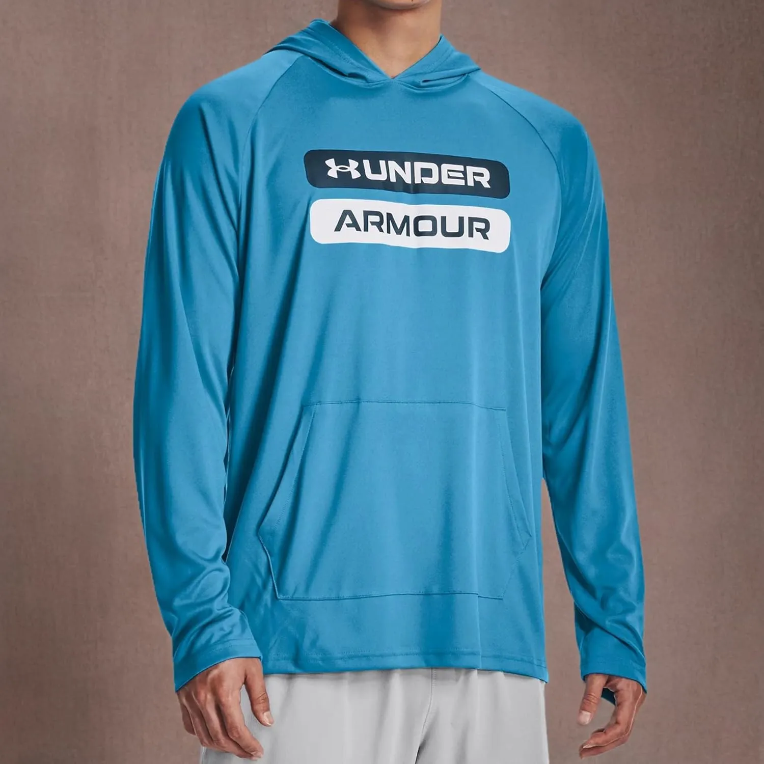 Under Armour Men's Velocity Wordmark Long Sleeve Hoodie