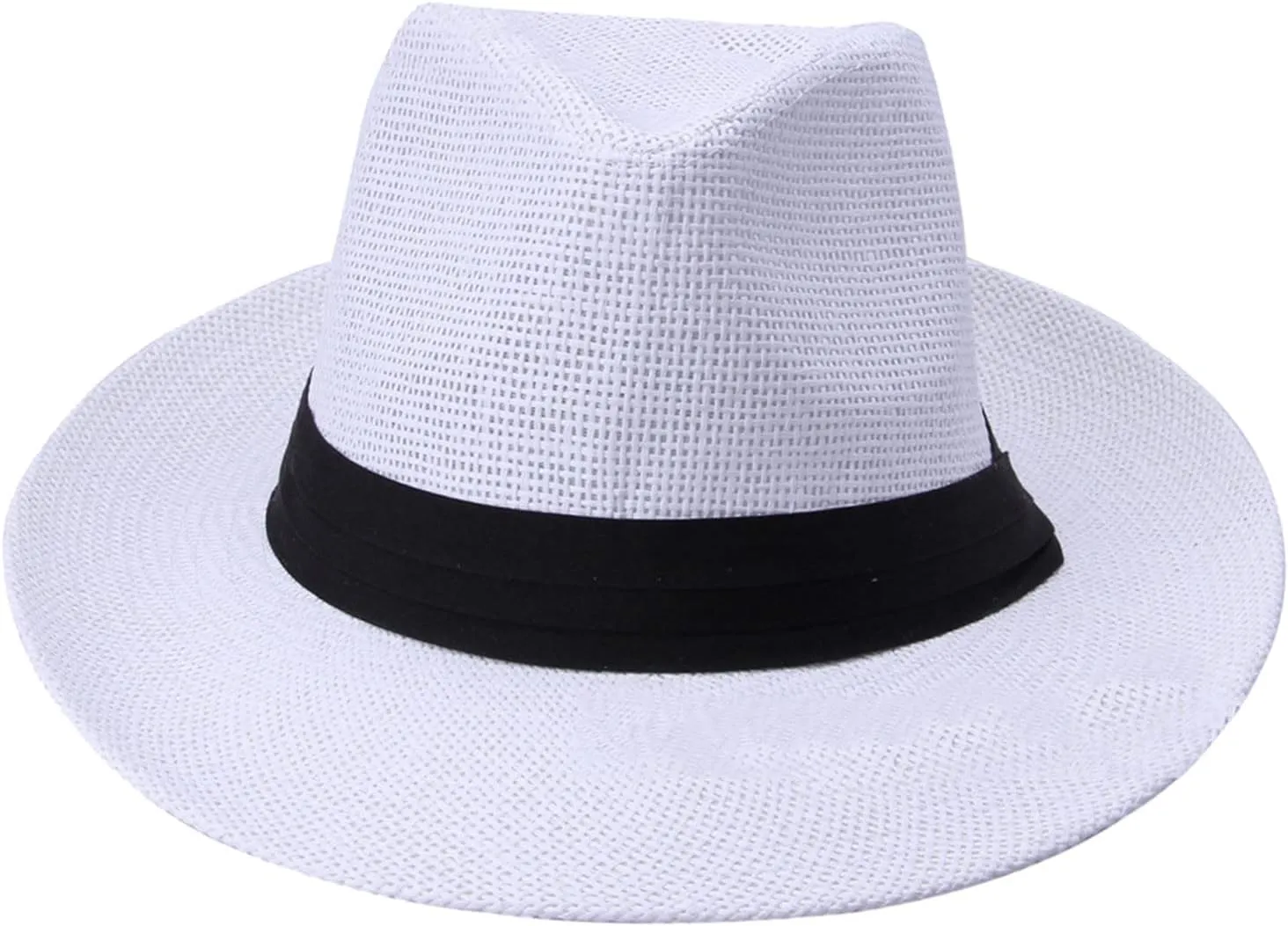 Unisex Fashion Solid Color British Sun Hat Wide Brim Straw Hat Adult Jazz Straw Hat Jazz Hat Raiders Throwback