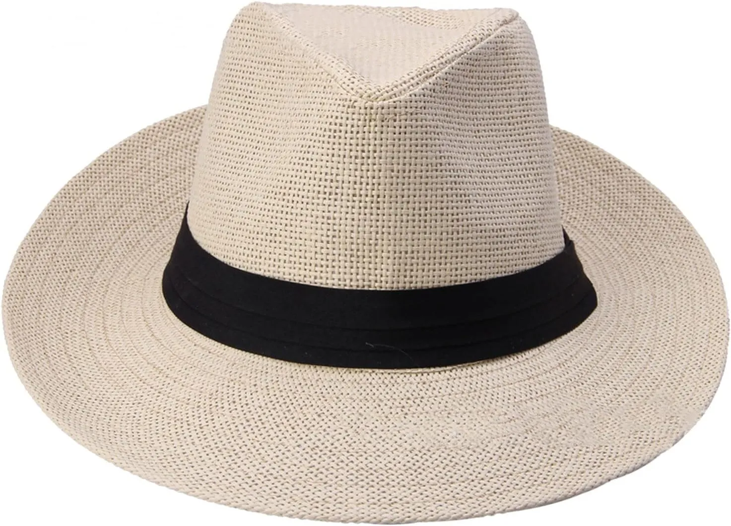 Unisex Fashion Solid Color British Sun Hat Wide Brim Straw Hat Adult Jazz Straw Hat Jazz Hat Raiders Throwback