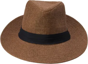 Unisex Fashion Solid Color British Sun Hat Wide Brim Straw Hat Adult Jazz Straw Hat Jazz Hat Raiders Throwback
