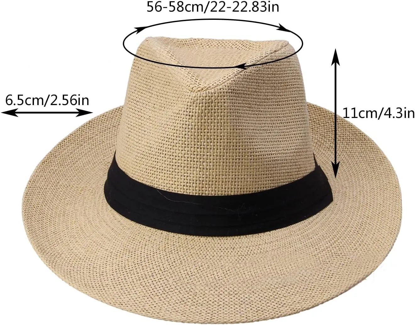 Unisex Fashion Solid Color British Sun Hat Wide Brim Straw Hat Adult Jazz Straw Hat Jazz Hat Raiders Throwback