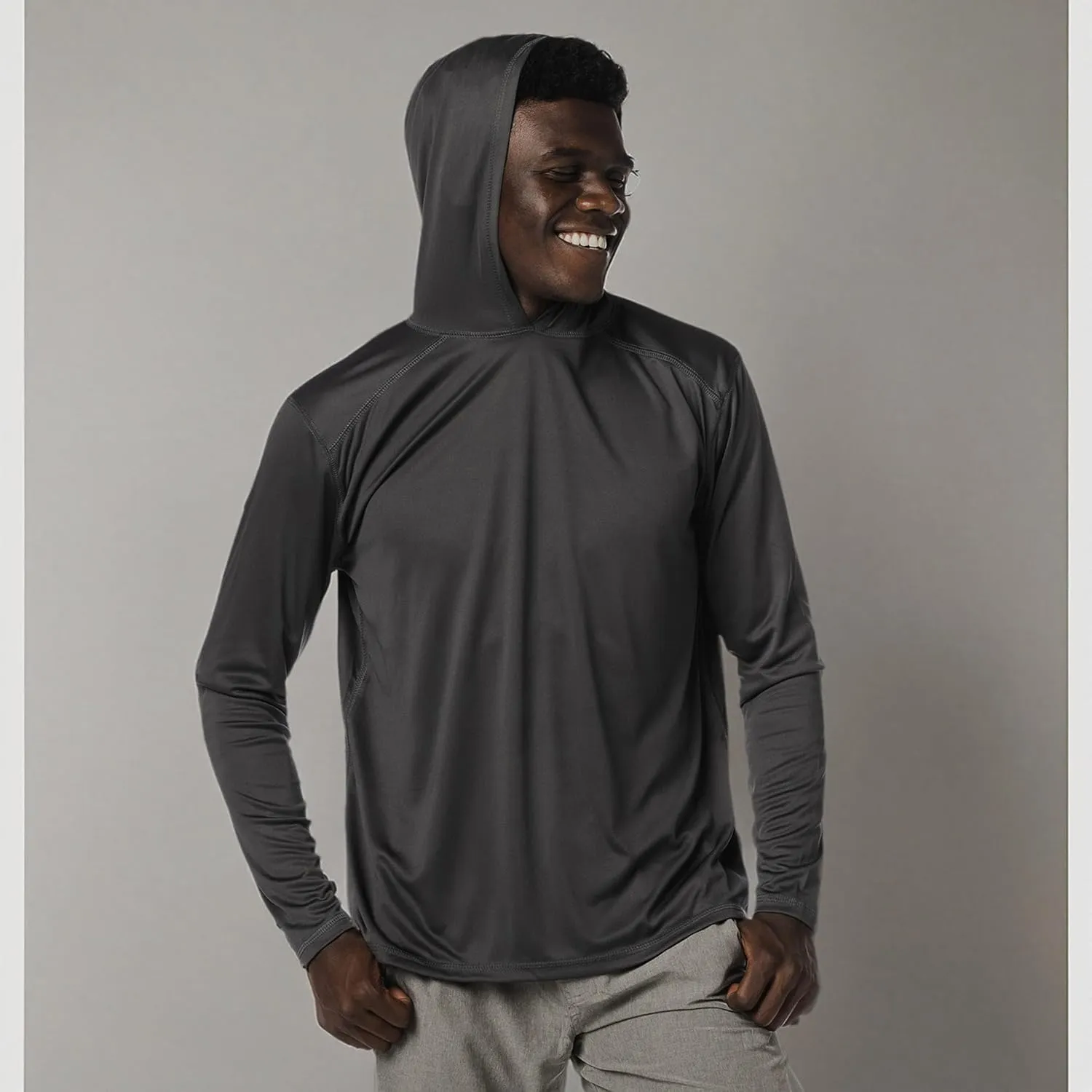 Vapor Apparel Men’s UPF 50  UV Sun Protection Long Sleeve Performance Hoodie for Sports and Outdoor Lifestyle
