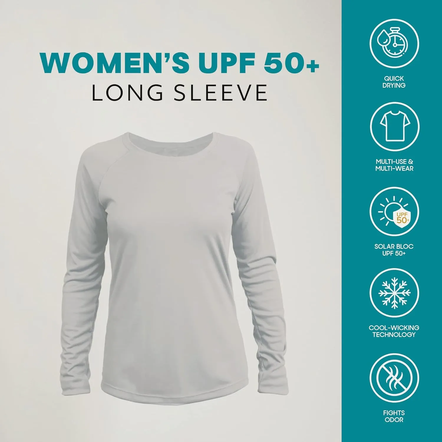 Vapor Apparel Women’s UPF 50  UV Sun Protection Long Sleeve Performance Regular Fit T-Shirt for Sports and Outdoor