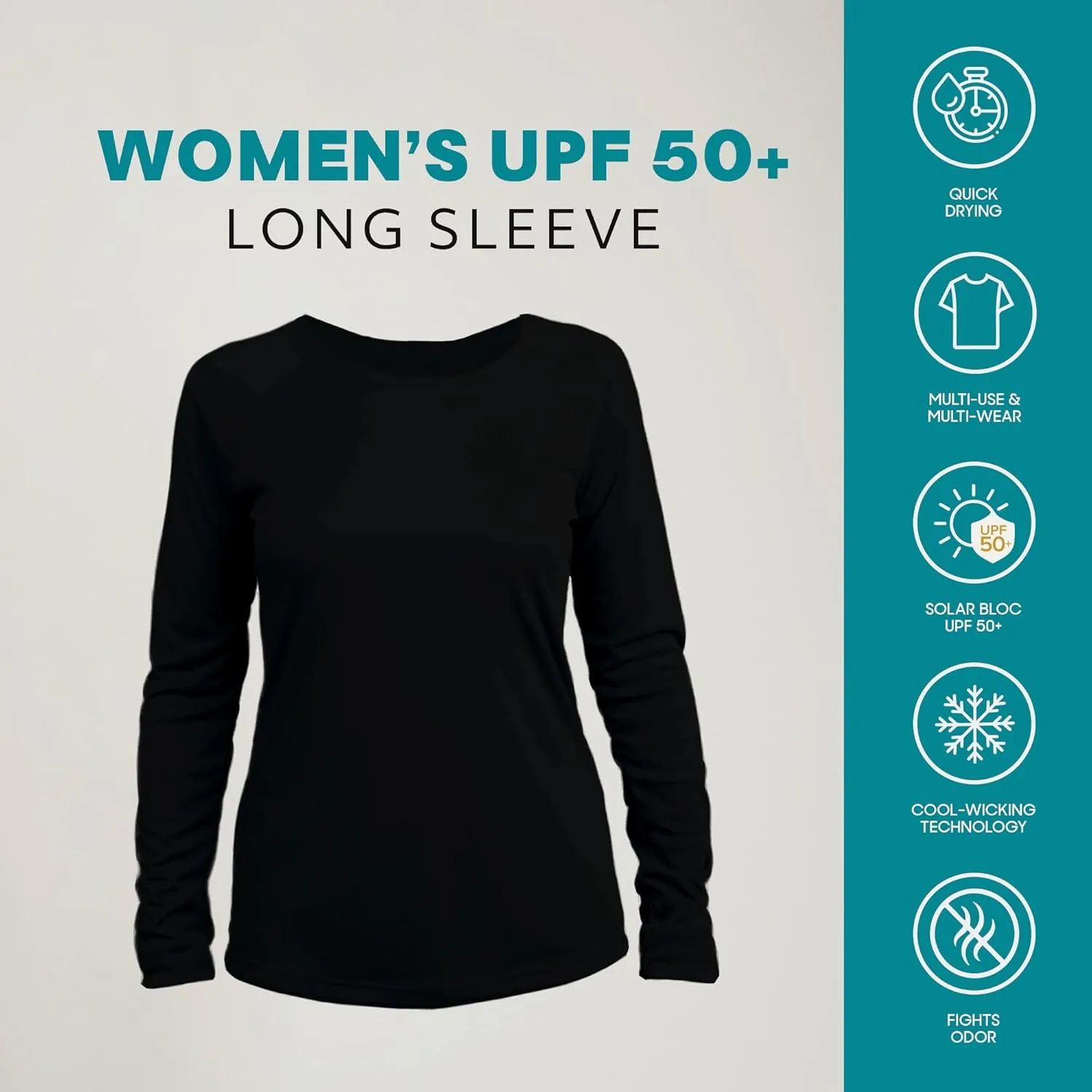 Vapor Apparel Women’s UPF 50  UV Sun Protection Long Sleeve Performance Regular Fit T-Shirt for Sports and Outdoor