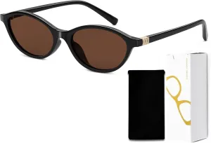 Vintage Oval Sunglasses for Women Retro Y2K Cat Eye Trendy