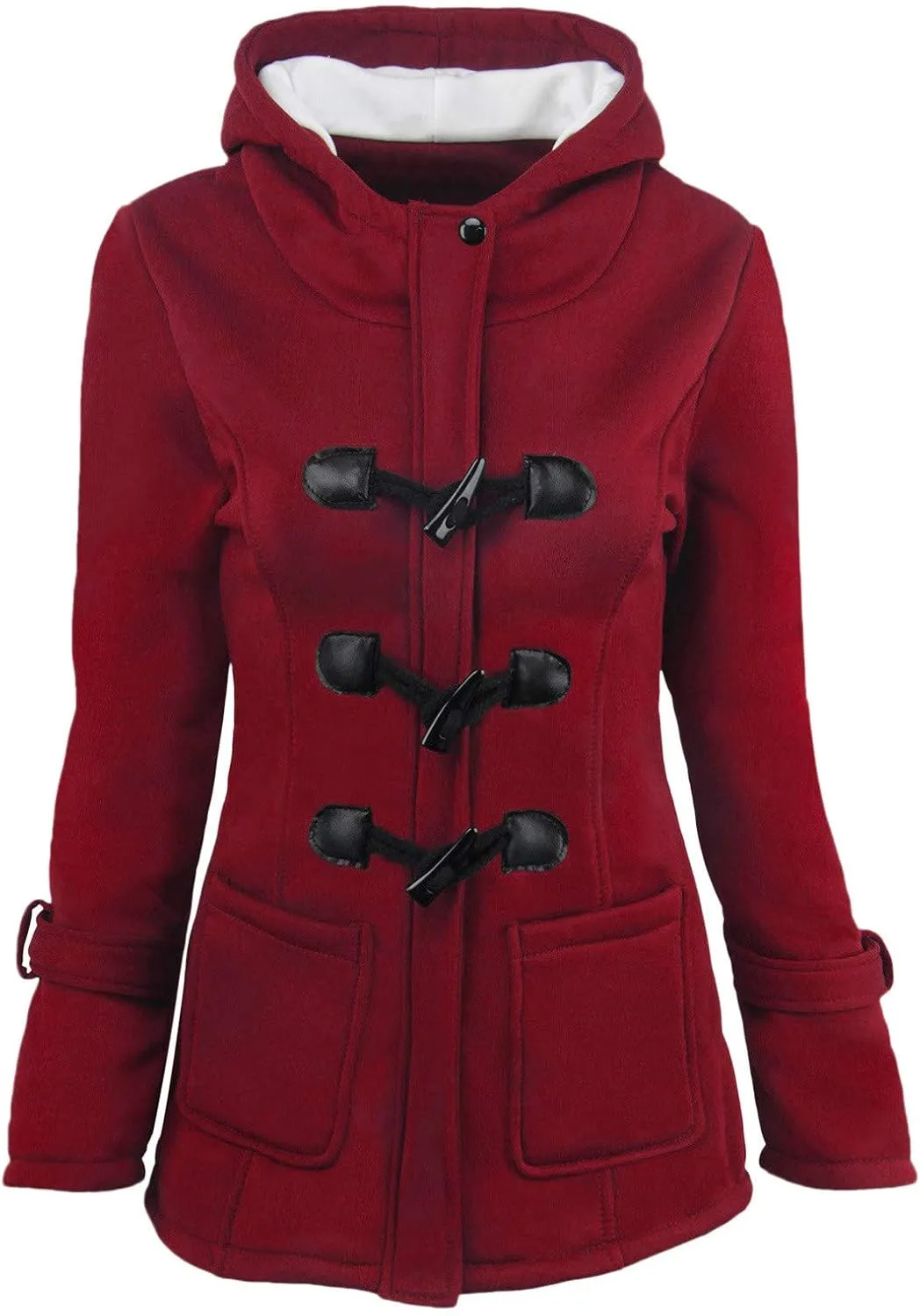 Women 2024 Winter Coat Plus Size Thicken Warm Wool Blend Windbreaker Jackets Fashion Fleece Lined Trench Coat Overcoats