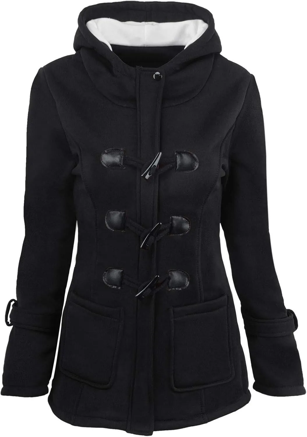 Women 2024 Winter Coat Plus Size Thicken Warm Wool Blend Windbreaker Jackets Fashion Fleece Lined Trench Coat Overcoats