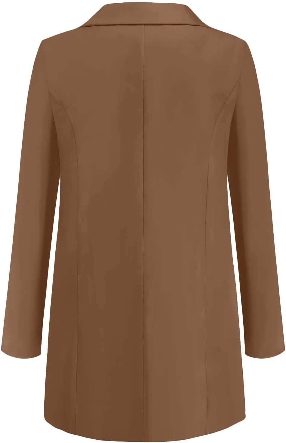 Women Blazers Windproof Coat Trench Coat Autumn Spring Coat Blouse Jacket Turndown Collar Long Sleeve Outwear