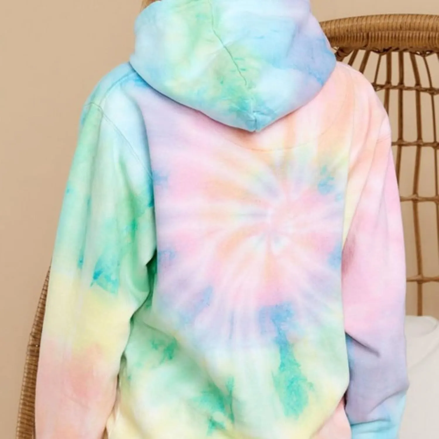 Women Tie Dye Hoodie Pullover Oversized Hooded Fashion Long Sleeve Sweater with Pocket