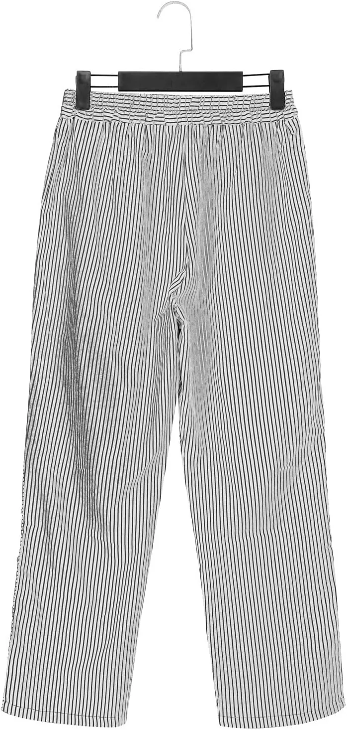 Women's Cotton Linen Pants High Waisted Wide Leg Pant Comfy Soft Trousers Casual Resort Wear