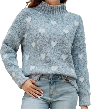 Womens Fashion Crewneck Sweaters Casual Long Sleeve Knit Cable Chunky Sweaters Loose Cozy Fashion Tops Fall Outfits