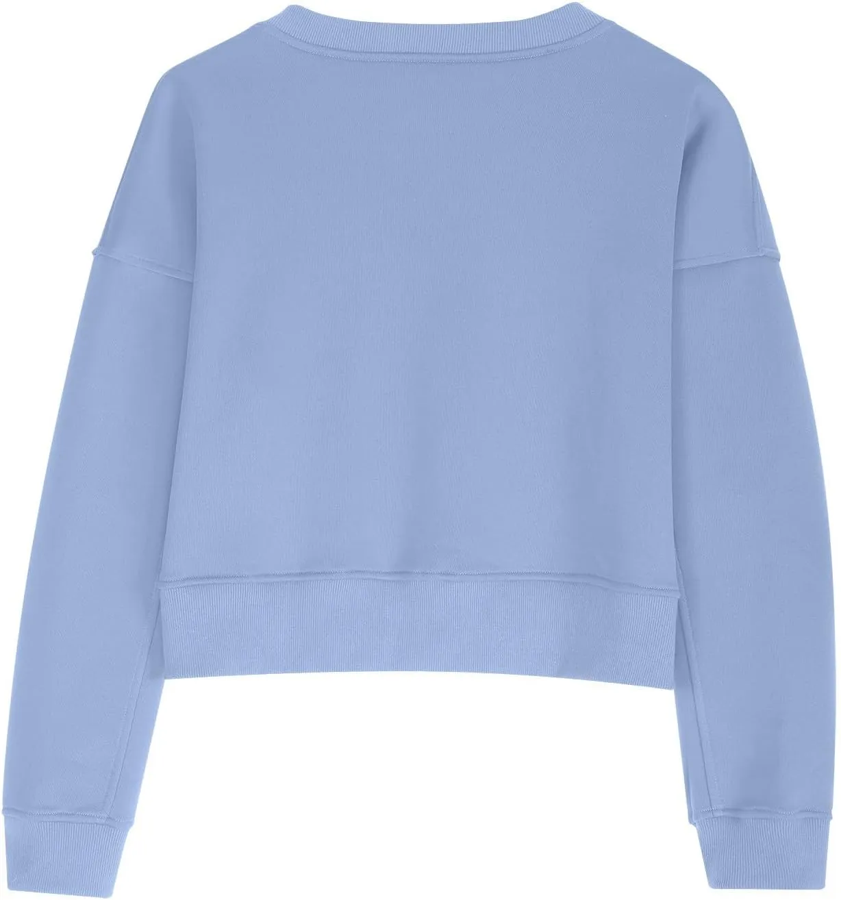 Womens Fleece 2 Piece Outfits Cropped Pullover Sweatshirt and Joggers Pants Set Long Sleeve Tracksuit Sweatsuit