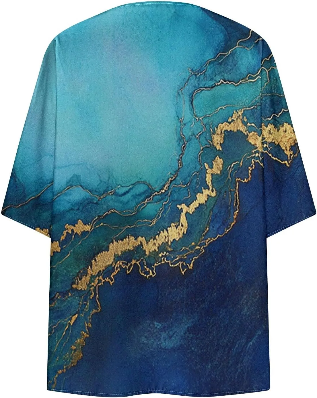Womens Kimono Cardigan Chiffon Beach Cover Ups Floral Print Puff Sleeve Cardigans Boho Casual Tops Vacation Outfits