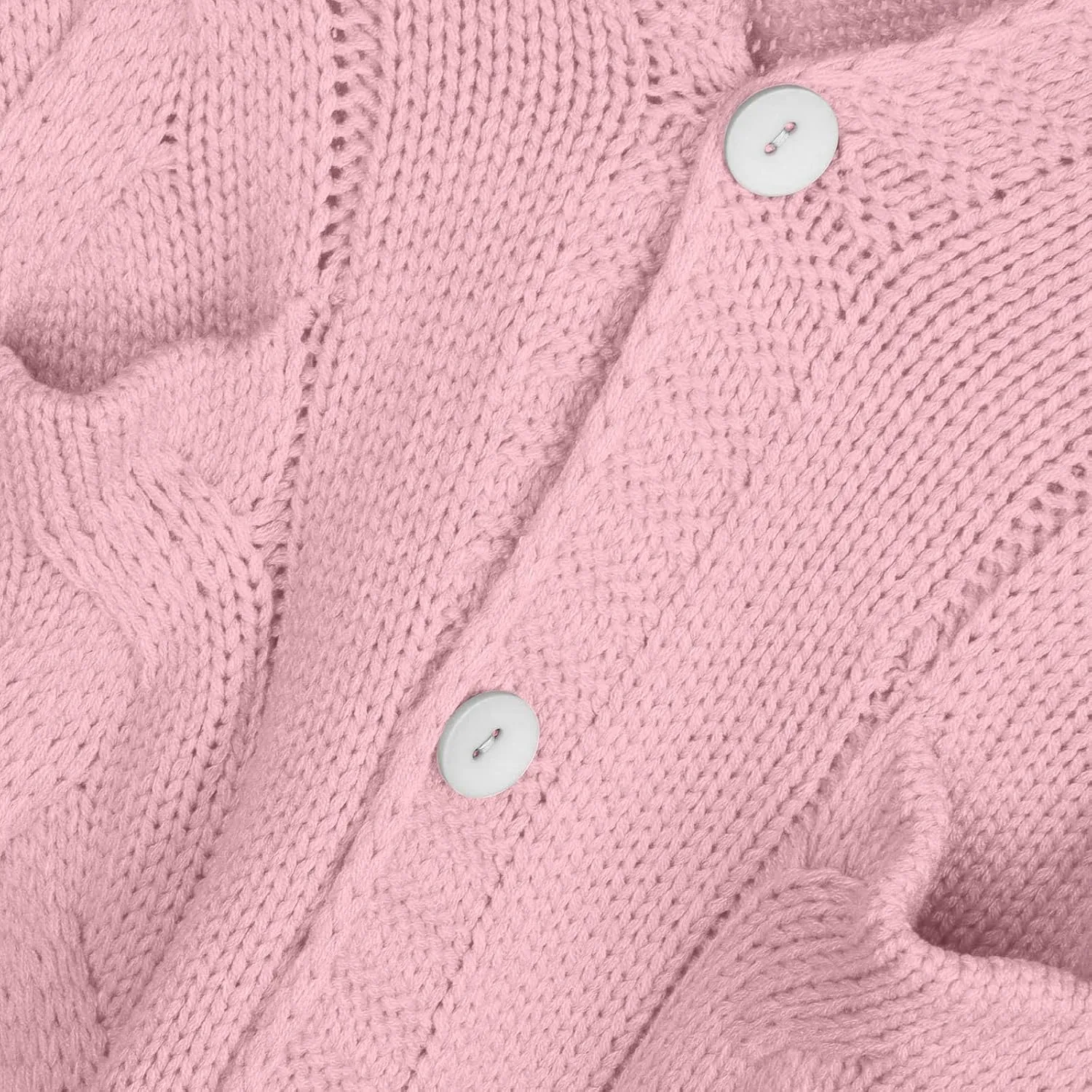 Womens Long Sleeve Cable Knit Long Cardigan, Open Front Button Hooded Sweater Outerwear with Pocket