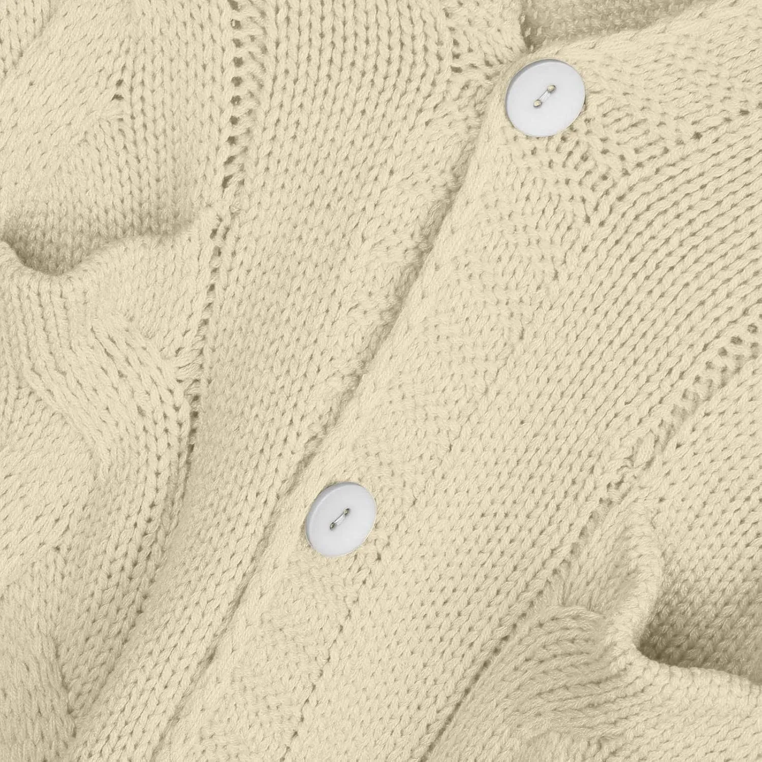 Womens Long Sleeve Cable Knit Long Cardigan, Open Front Button Hooded Sweater Outerwear with Pocket
