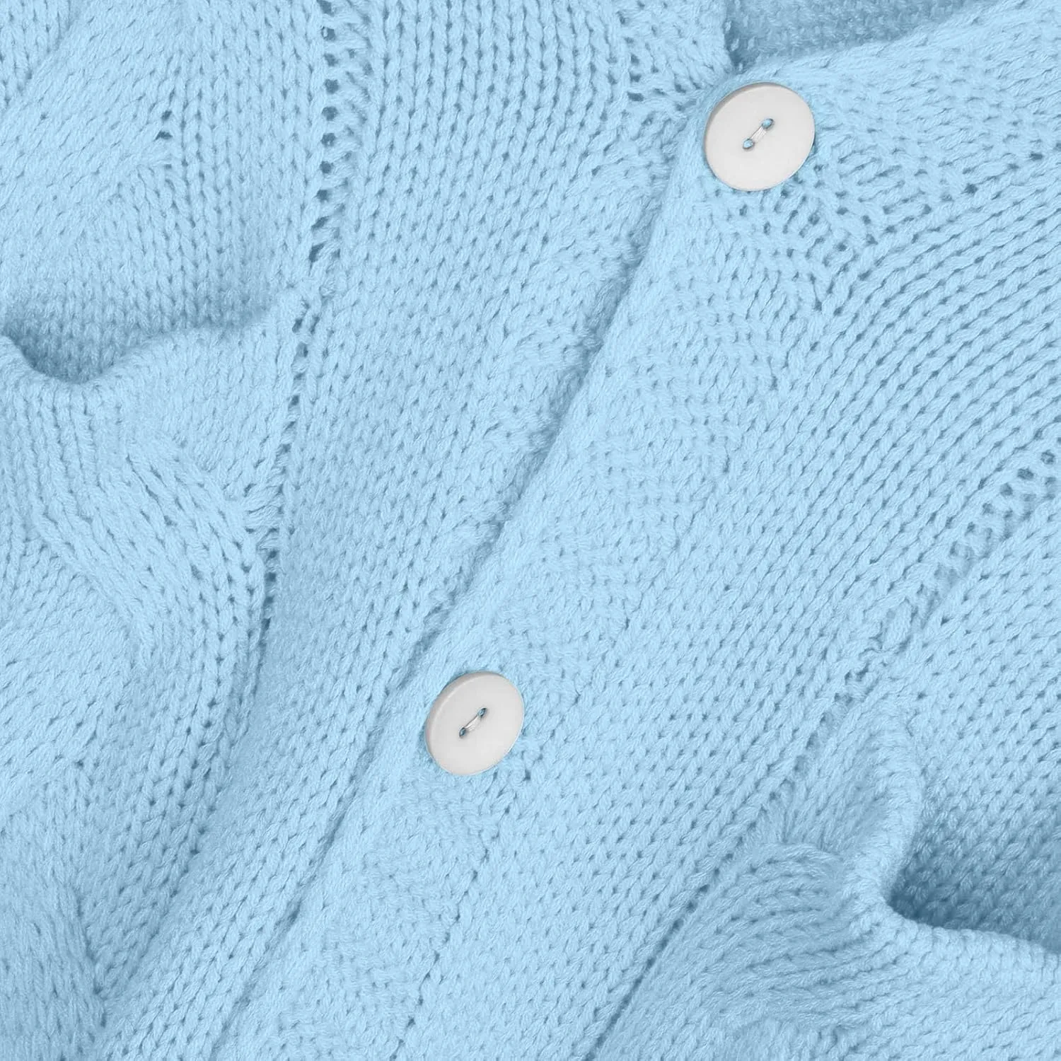 Womens Long Sleeve Cable Knit Long Cardigan, Open Front Button Hooded Sweater Outerwear with Pocket