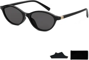 Y2K Cat Eye Sunglasses for Women Retro Oval Vintage 90s Trendy Rave Lightweight