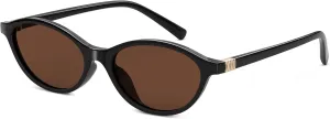 Y2K Rave Sunglasses for Women Retro Cat Eye Oval Vintage 90s Trendy