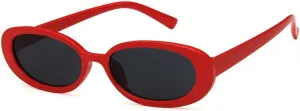 ZIFENGXUAN-Pink Retro Sunglasses Oval Sunglasses Women Retro Vintage Ladies Cat Eye Pink Cycling Sun Glasses UV400